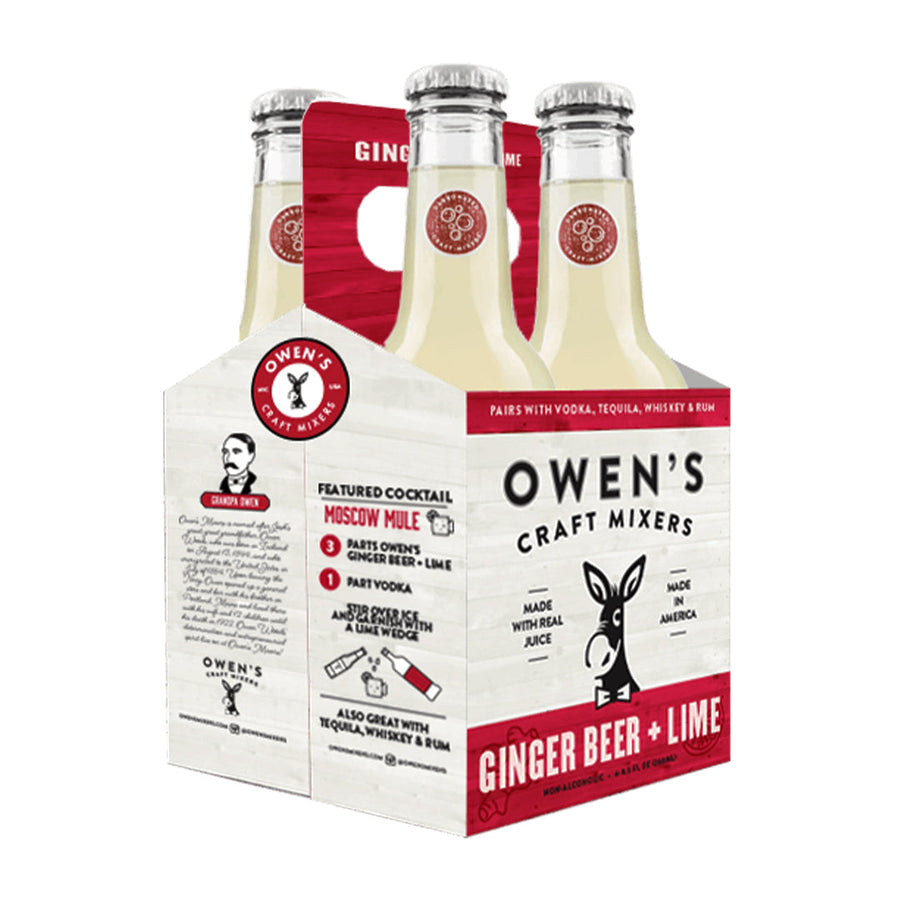 Owen's Ginger Beer & Lime 4PK Non-Alcoholic Spirits Owen's Mixers