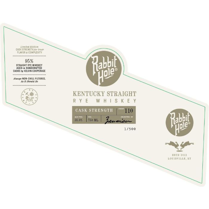 Rabbit Hole Cask Strength Rye Rye Whiskey Rabbit Hole Distillery