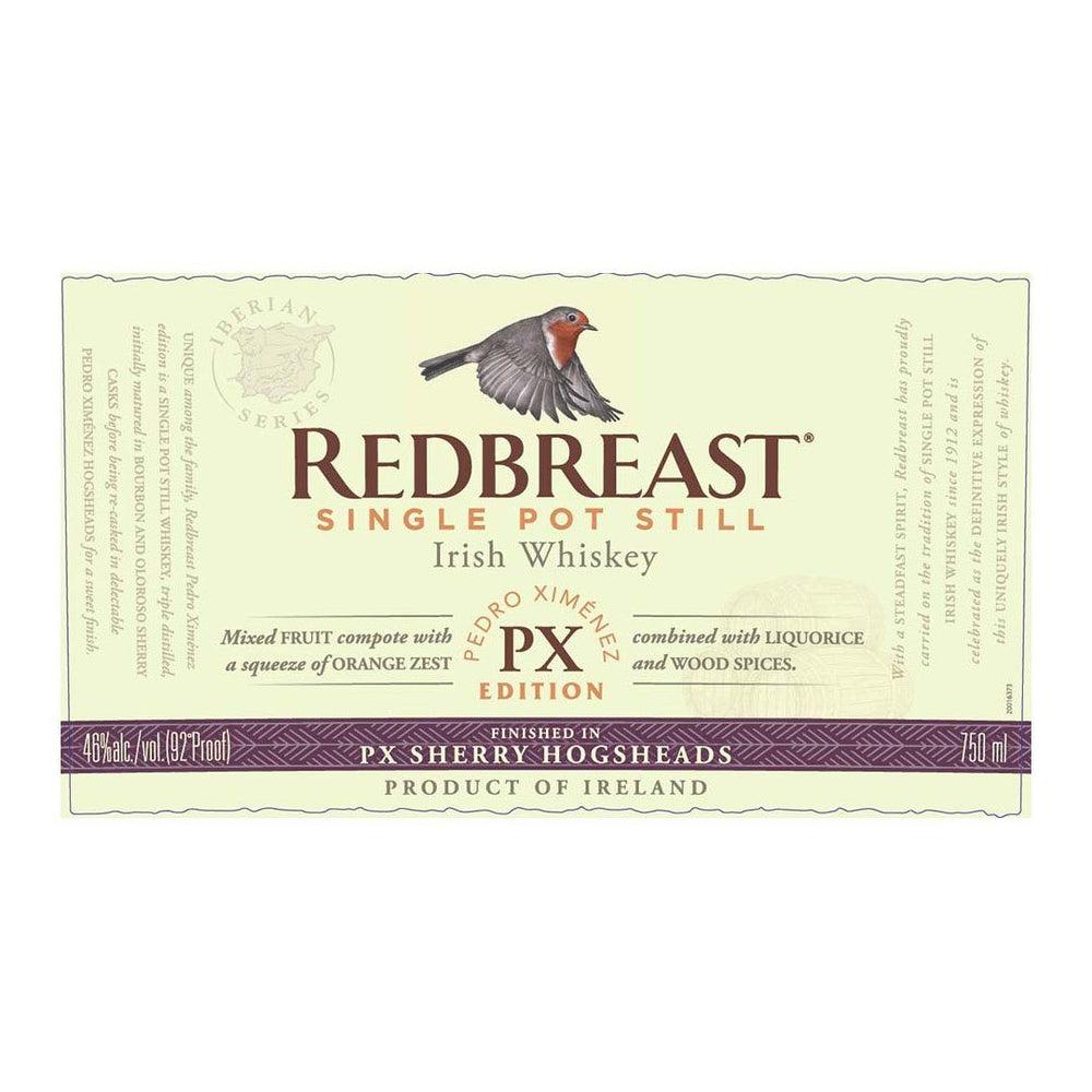 Redbreast Single Pot Still PX Sherry Hogsheads Cask Irish whiskey Redbreast