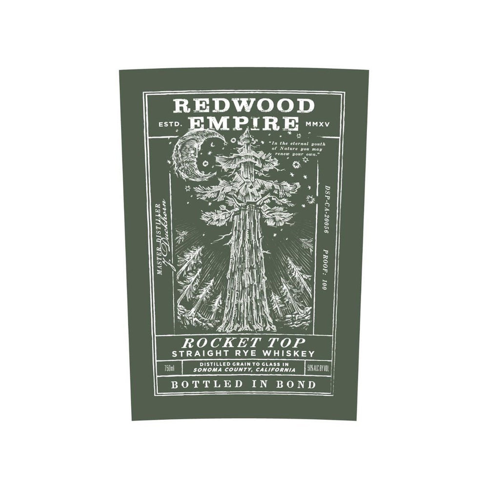 Redwood Empire Rocket Top Rye Bottled In Bond Straight Rye Whiskey Redwood Empire Whiskey