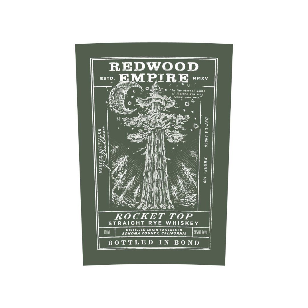 Redwood Empire Rocket Top Rye Bottled In Bond Straight Rye Whiskey Redwood Empire Whiskey