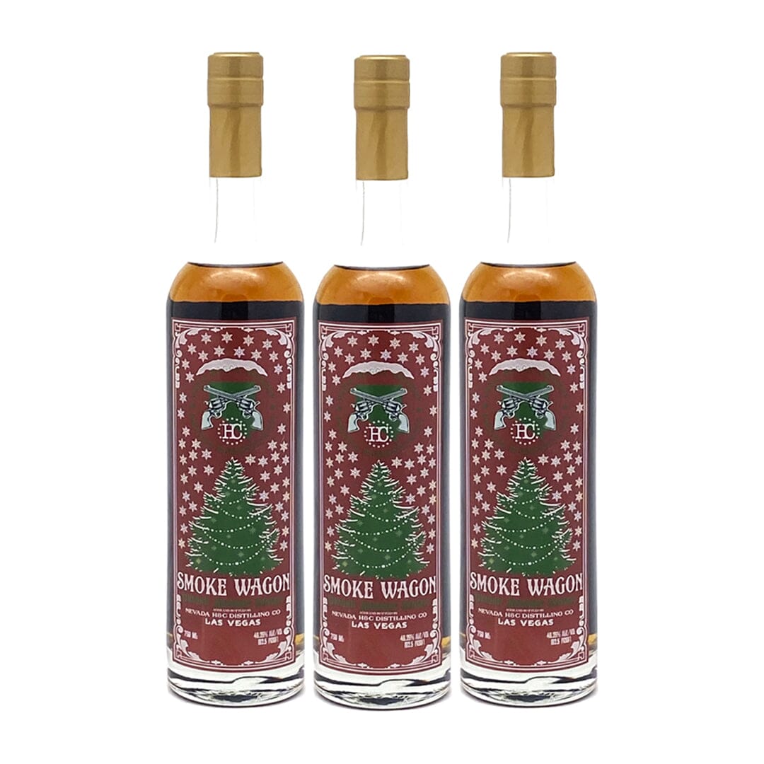 Smoke Wagon Straight Bourbon Christmas 2022 Limited Edition Straight Bourbon Whiskey Smoke Wagon Bourbon 3 Pack