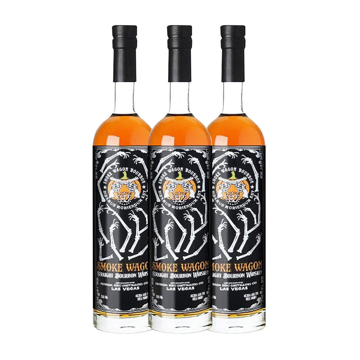 Smoke Wagon Straight Bourbon Glow In The Dark Halloween Edition 2022 Straight Bourbon Whiskey Smoke Wagon Bourbon 3 Pack
