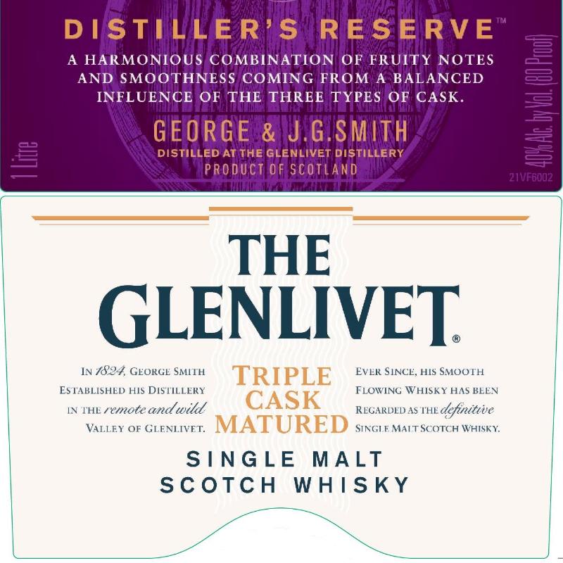 The Glenlivet Distiller's Reserve Triple Cask Matured Scotch The Glenlivet