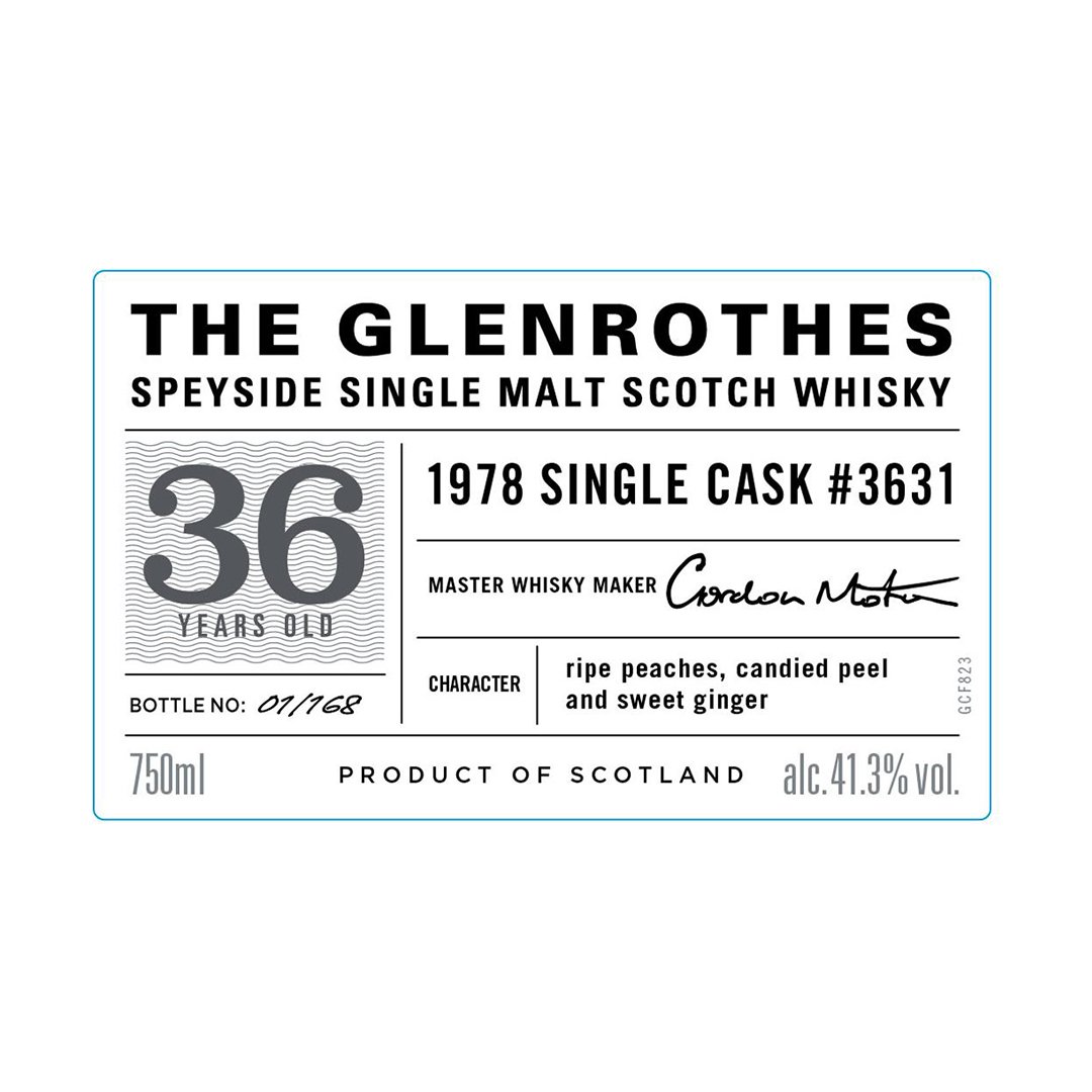 The Glenrothes 36 Year Old 1978 Single Cask #3631 Scotch Whisky The Glenrothes