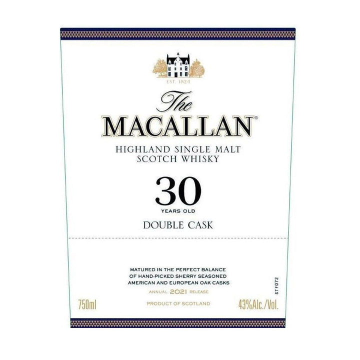The Macallan 30 Year Old Double Cask Single Malt Scotch Whisky The Macallan
