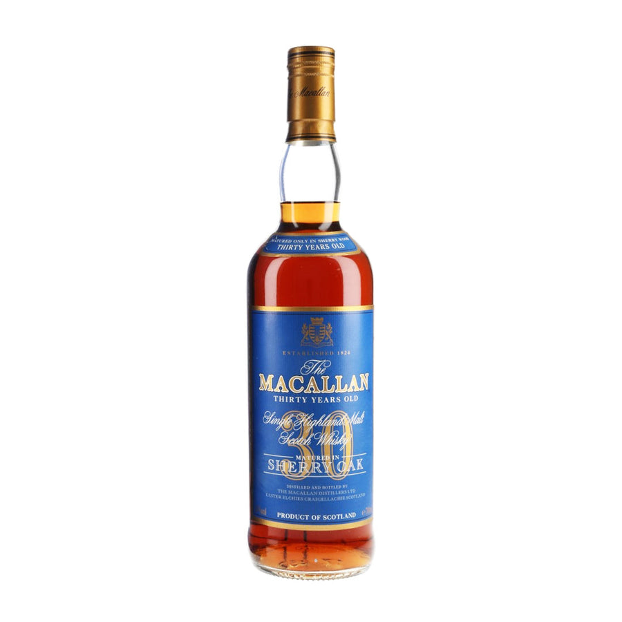 The Macallan 30 Year Old Sherry Cask Blue Bottling - No Box Scotch Whisky The Macallan