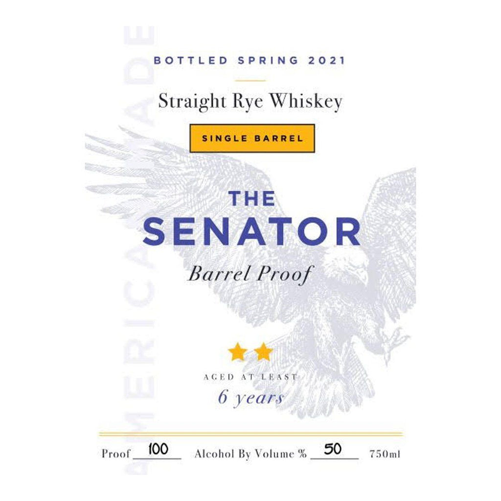 The Senator Single Barrel 6 Year Rye 2021 Straight Rye Whiskey The Senator 