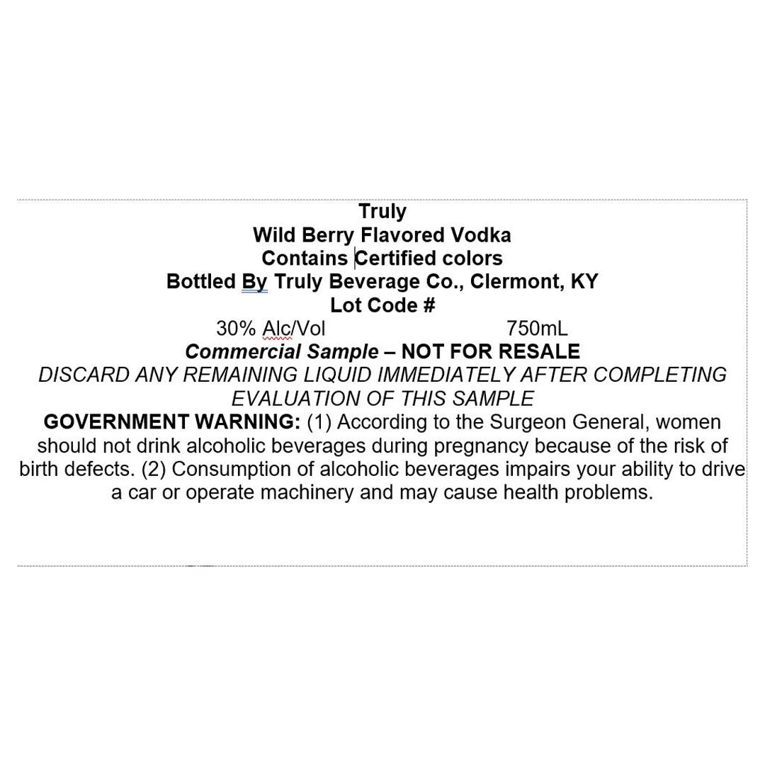 Truly Wild Berry Vodka Truly