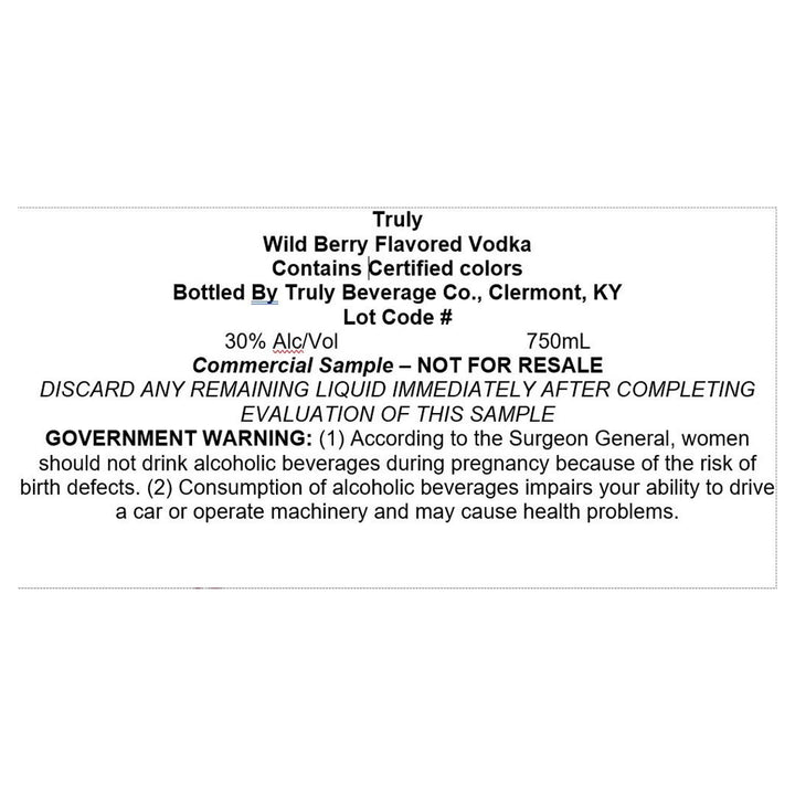Truly Wild Berry Vodka Truly