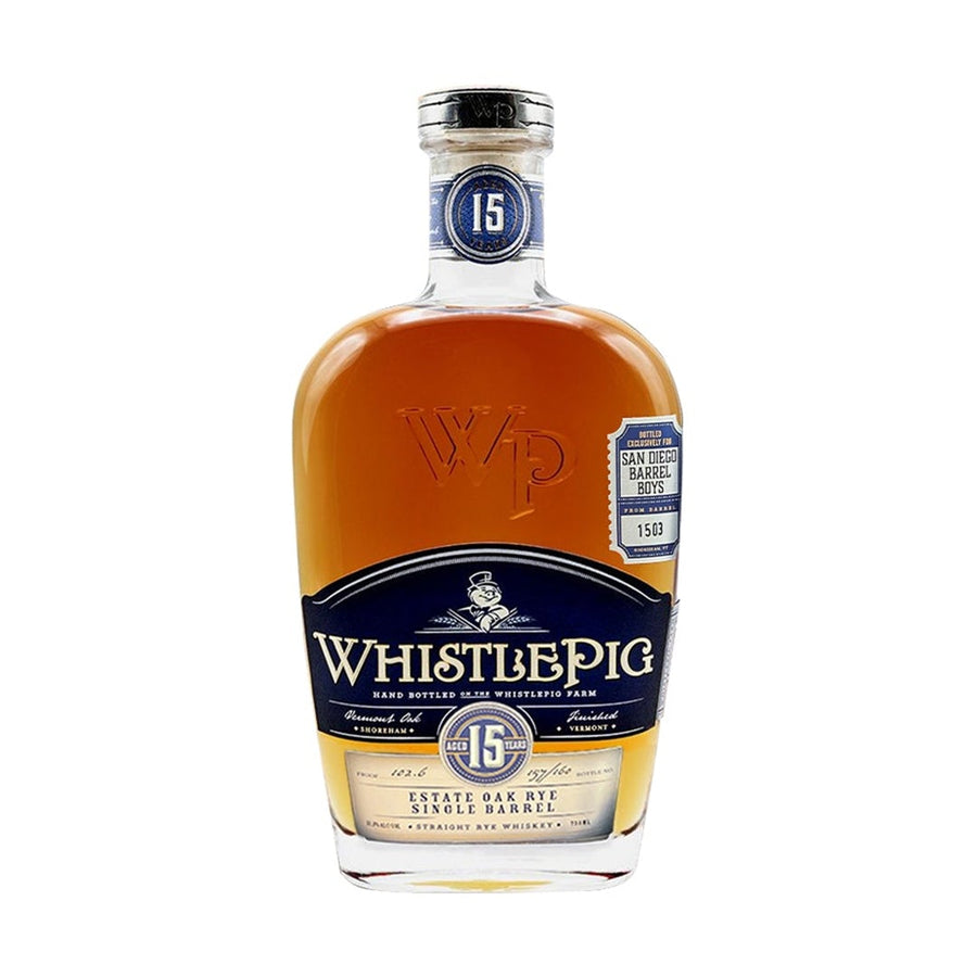 WhistlePig 15 Year Estate Oak Rye "SDBB" Barrel Pick #1503 Rye Whiskey WhistlePig
