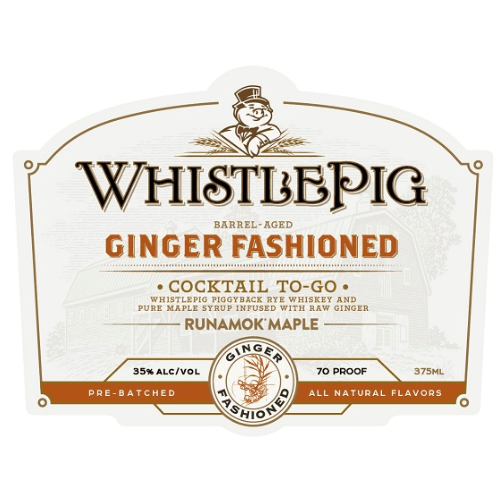 WhistlePig Ginger Fashioned Cocktail To-Go Canned Cocktails WhistlePig