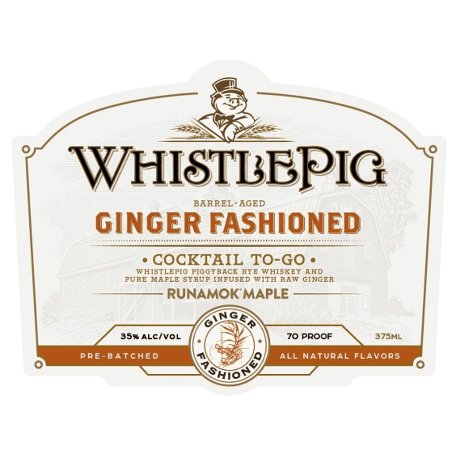 WhistlePig Ginger Fashioned Cocktail To-Go Canned Cocktails WhistlePig