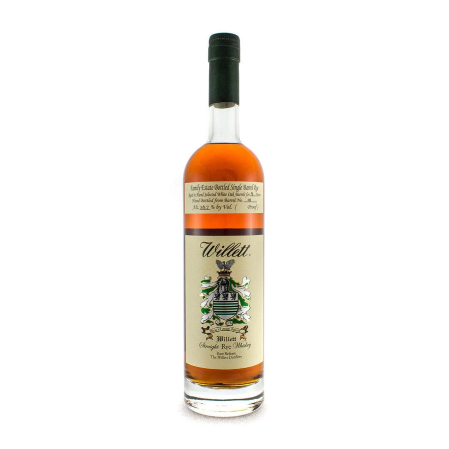 Willett Family Estate Bottled Single Barrel Rye Aged in White Oak Barrels for 9 Years 116.8 Proof Straight Rye Whiskey Willett Distillery