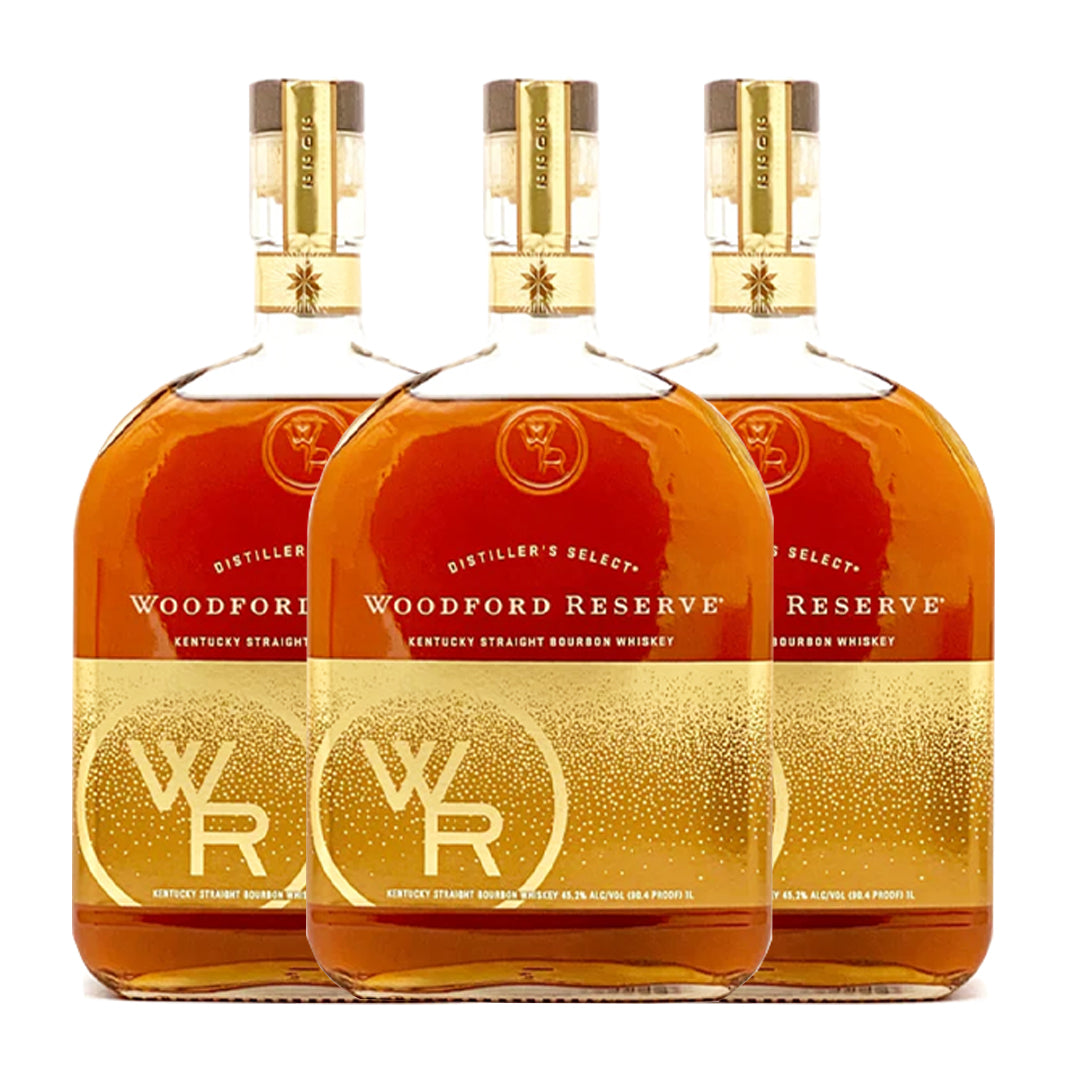 Woodford Reserve 2022 Holiday Edition 1L Kentucky Straight Bourbon Whiskey Woodford Reserve 3 Pack