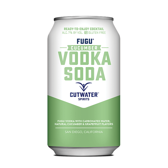 Fugu Cucumber Vodka Soda (4 Pack - 12 Ounce Cans) Canned Cocktails Cutwater Spirits