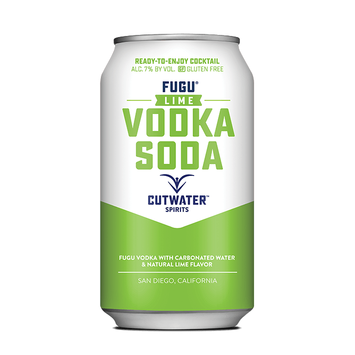 Fugu Lime Vodka Soda (4 Pack - 12 Ounce Cans) Canned Cocktails Cutwater Spirits