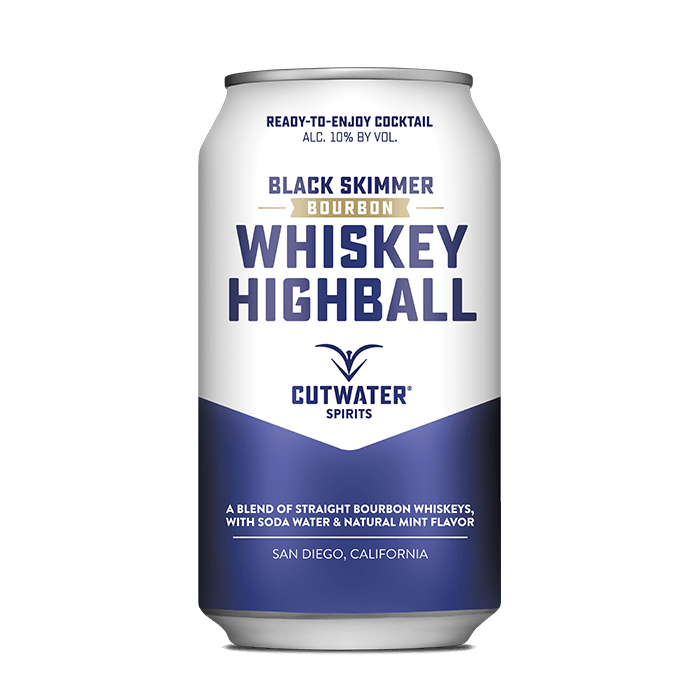 Black Skimmer Whiskey Highball (4 Pack - 12 Ounce Cans) Canned Cocktails Cutwater Spirits