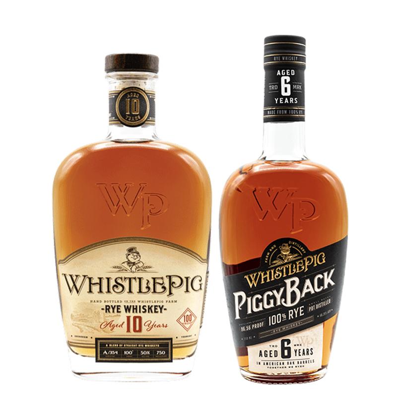 WhistlePig 10 Year + WhistlePig Piggy Back 6 Year Rye WhistlePig
