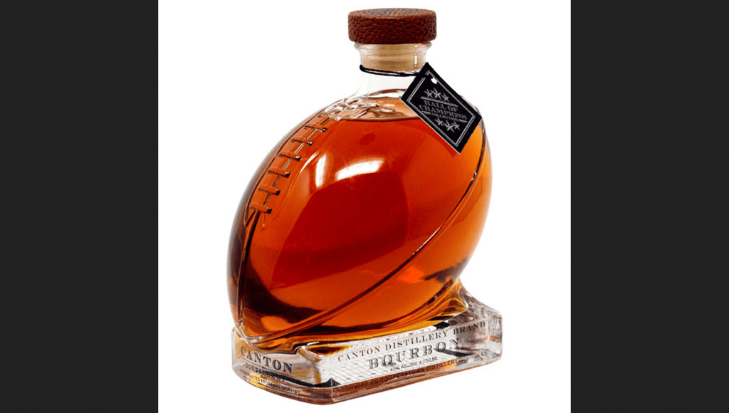 Cooperstown Distillery Canton Football Decanter Bourbon Whiskey