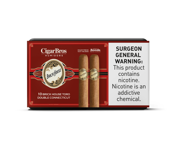 Brickhouse by CigarBros Cigars CigarBros 10ct Brickhouse Double Connecticut + 7% Discount + FREE Humidor 