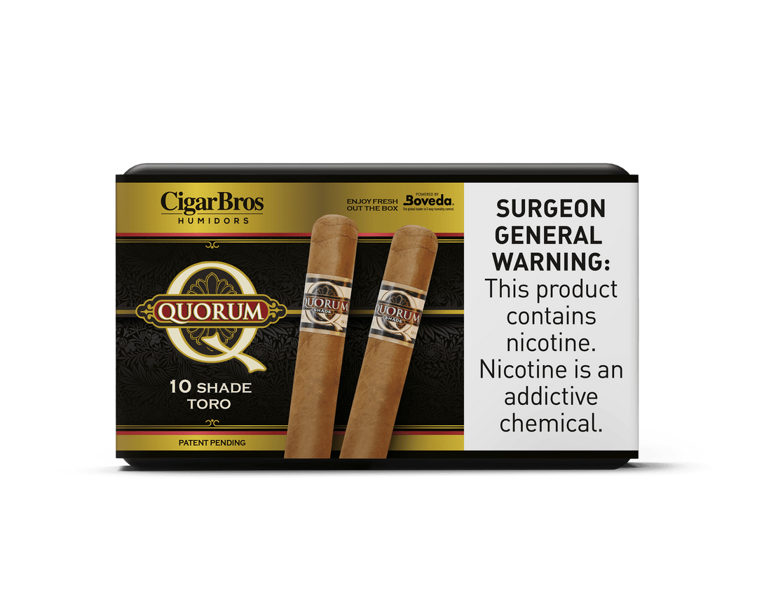 Quorum by CigarBros Cigars CigarBros 10ct Quorum Toro Shade + 7% Discount + FREE Humidor 
