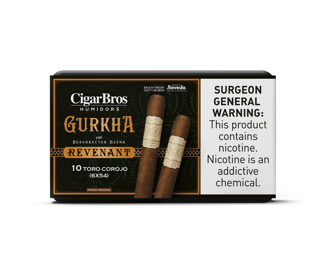 Gurkha by CigarBros Cigars CigarBros 10ct Gurkha Revenant Toro Corojo + 7% Discount + FREE Humidor 