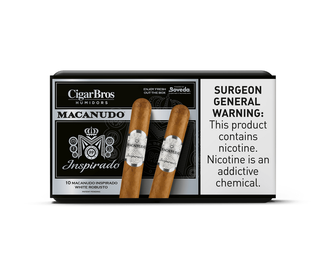 Macanudo Inspirado By CigarBros Cigars CigarBros 10ct Macanudo Inspirado White + 7% Discount + FREE Humidor 