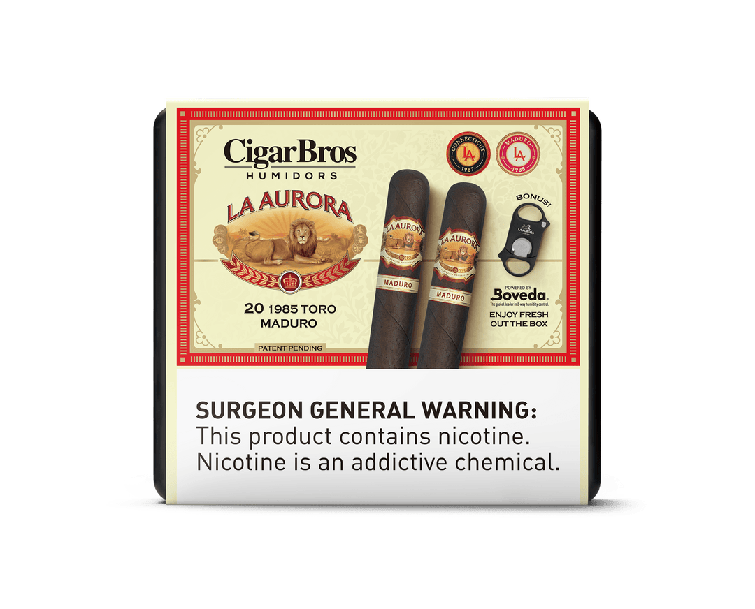 La Aurora by CigarBros Cigars CigarBros 20ct La Aurora 1985 Toro Maduro + 9% Discount + FREE Humidor 