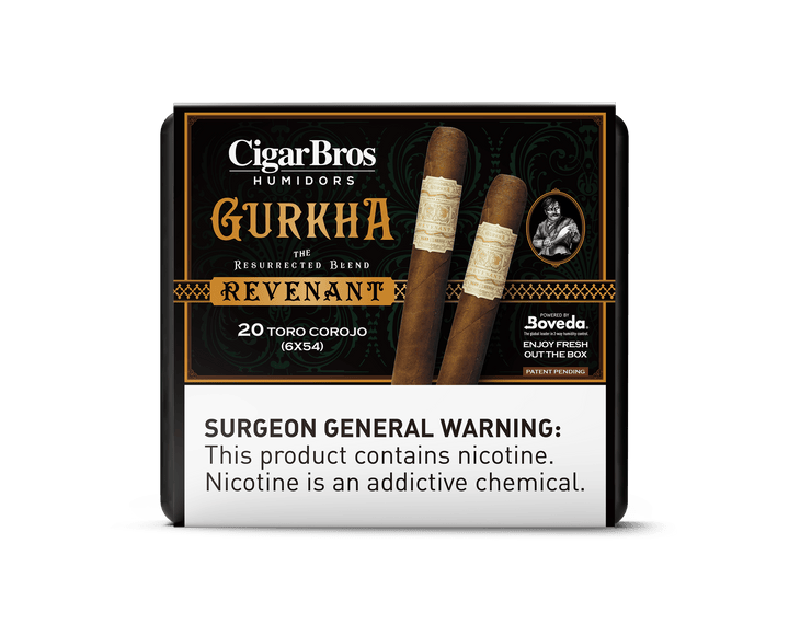 Gurkha by CigarBros Cigars CigarBros 20ct Gurkha Revenant Toro Corojo + 9% Discount + FREE Humidor 
