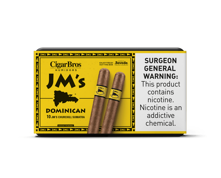 JM's by CigarBros Cigars CigarBros 10ct JM's Dominican Churchill Sumatra + 7% Discount + FREE Humidor 