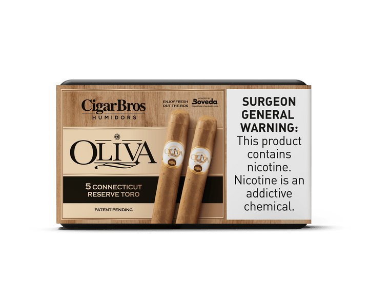 Oliva Connecticut Reserve by CigarBros Cigars CigarBros 5ct Oliva Connecticut Reserve Toro + 5% Discount + FREE Humidor 