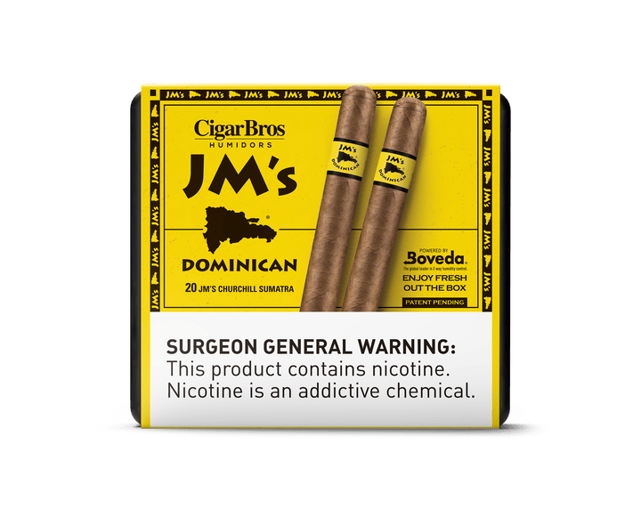 JM's by CigarBros Cigars CigarBros 20ct JM's Dominican Churchill Sumatra + 9% Discount + FREE Humidor 