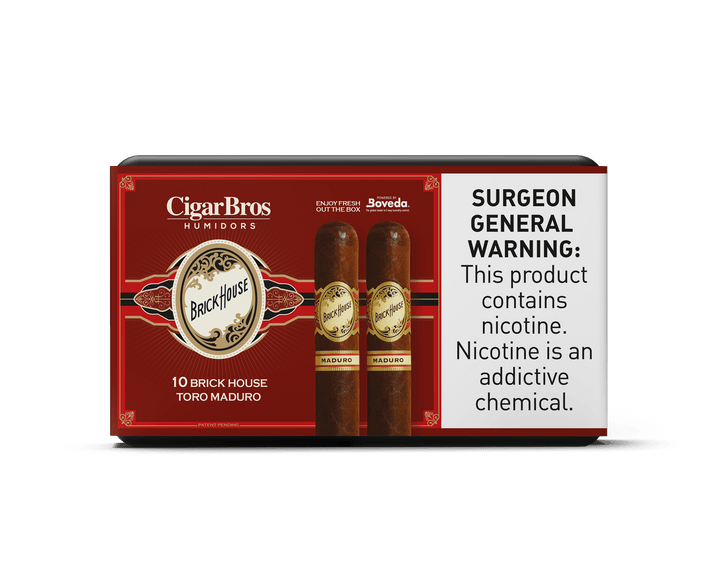 Brickhouse by CigarBros Cigars CigarBros 10ct Brickhouse Toro Maduro + 7% Discount + FREE Humidor 