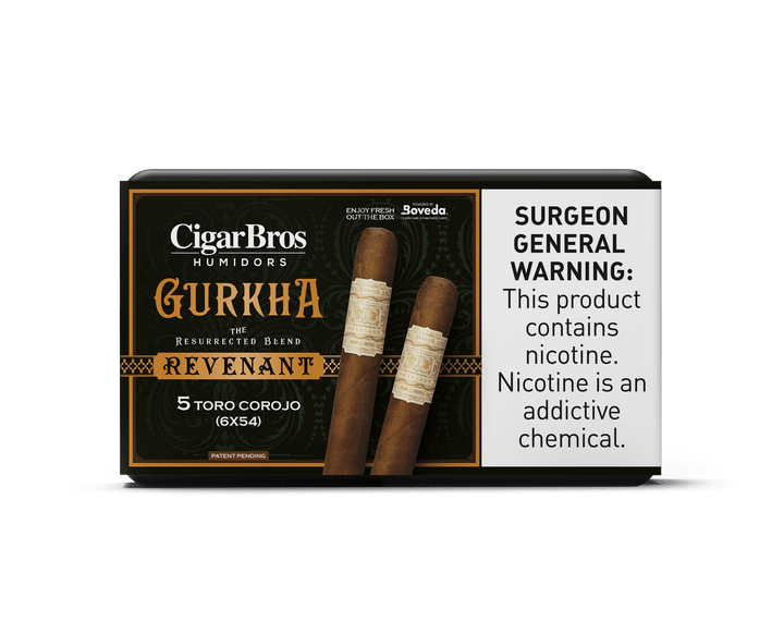 Gurkha by CigarBros Cigars CigarBros 5ct Gurkha Revenant Toro Corojo + 5% Discount + FREE Humidor 