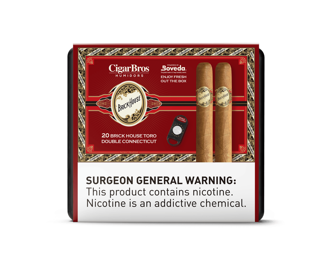Brickhouse by CigarBros Cigars CigarBros 20ct Brickhouse Double Connecticut + 9% Discount + FREE Humidor 