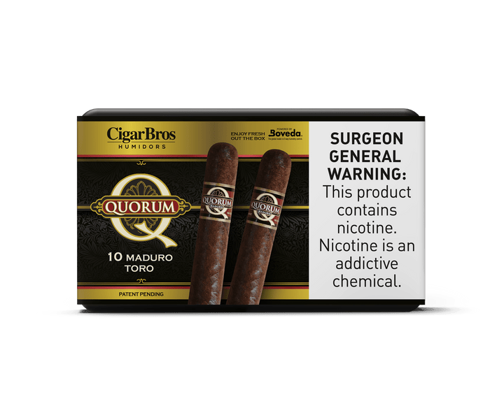Quorum by CigarBros Cigars CigarBros 10ct Quorum Toro Maduro + 7% Discount + FREE Humidor 