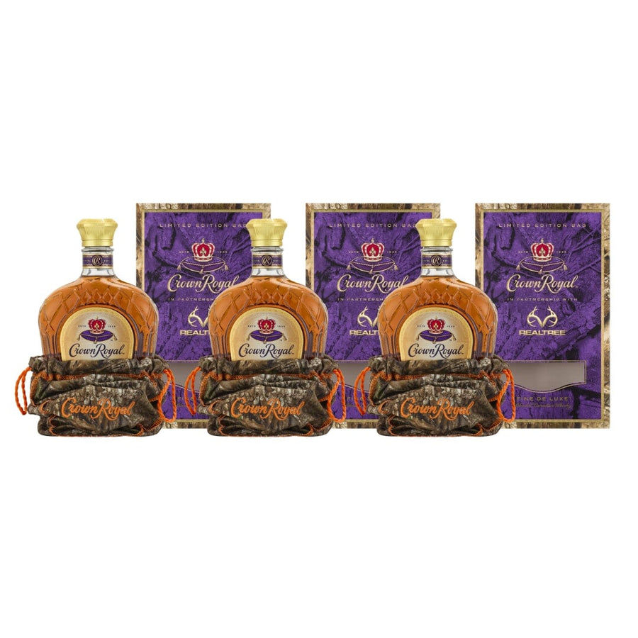 Crown Royal x REALTREE Fine De Luxe Limited Edition Camo Bag 3 Pack Whiskey Crown Royal 