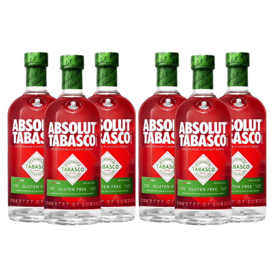 Absolut Tabasco Chili Pepper Flavored Vodka 6pk Vodka Absolut Vodka 