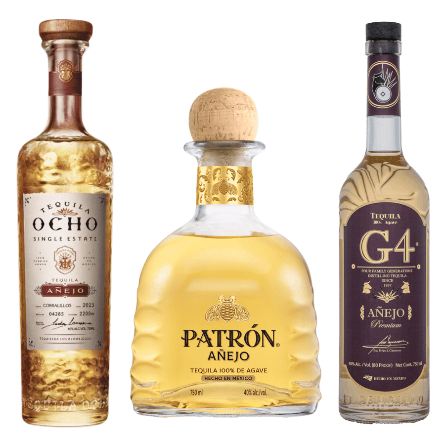 Additive Free Reposado Tequila Bundle | Patrón, Ocho & G4 – Sip Additive Free Reposado Tequila Bundle | Patrón, Ocho & G4 – Sip