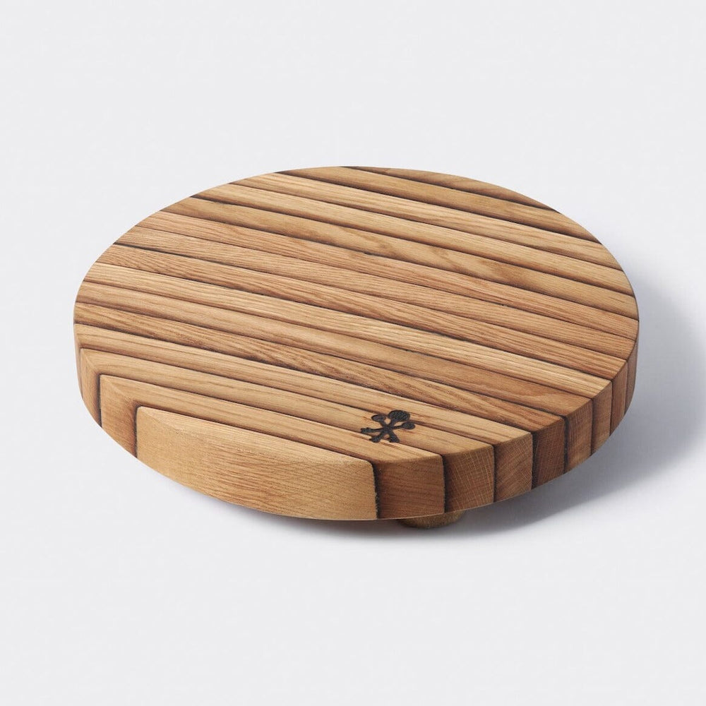 Bourbon Barrel Stave Cutting Board: Round Home & Bar Pappy & Company 