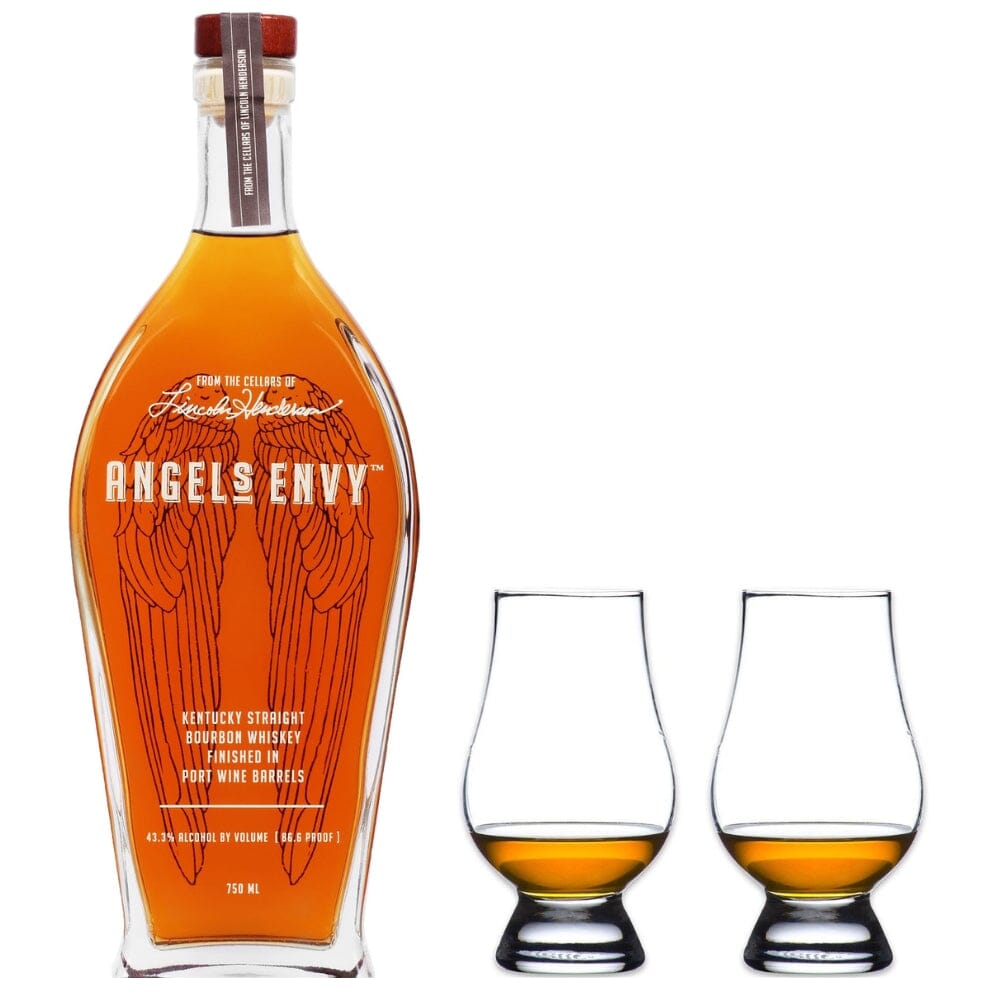 Angel's Envy Bourbon & Glencairn Whiskey Glass Set Bourbon Angel's Envy 
