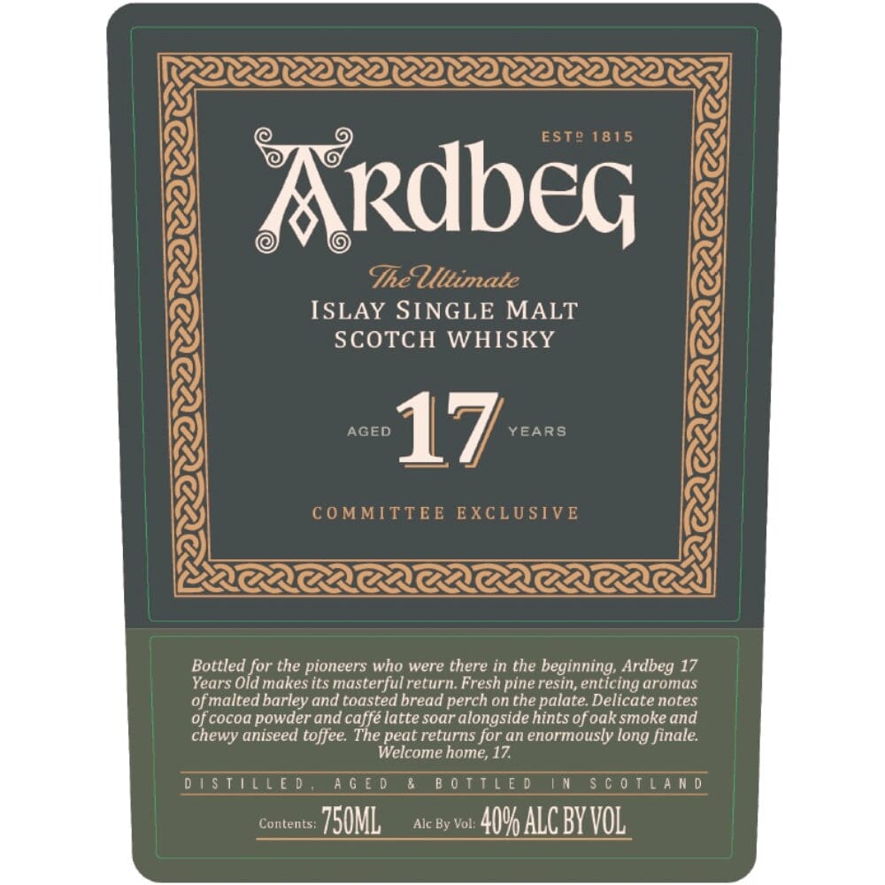 Ardbeg 17 Year Old Committee Exclusive Scotch Ardbeg 