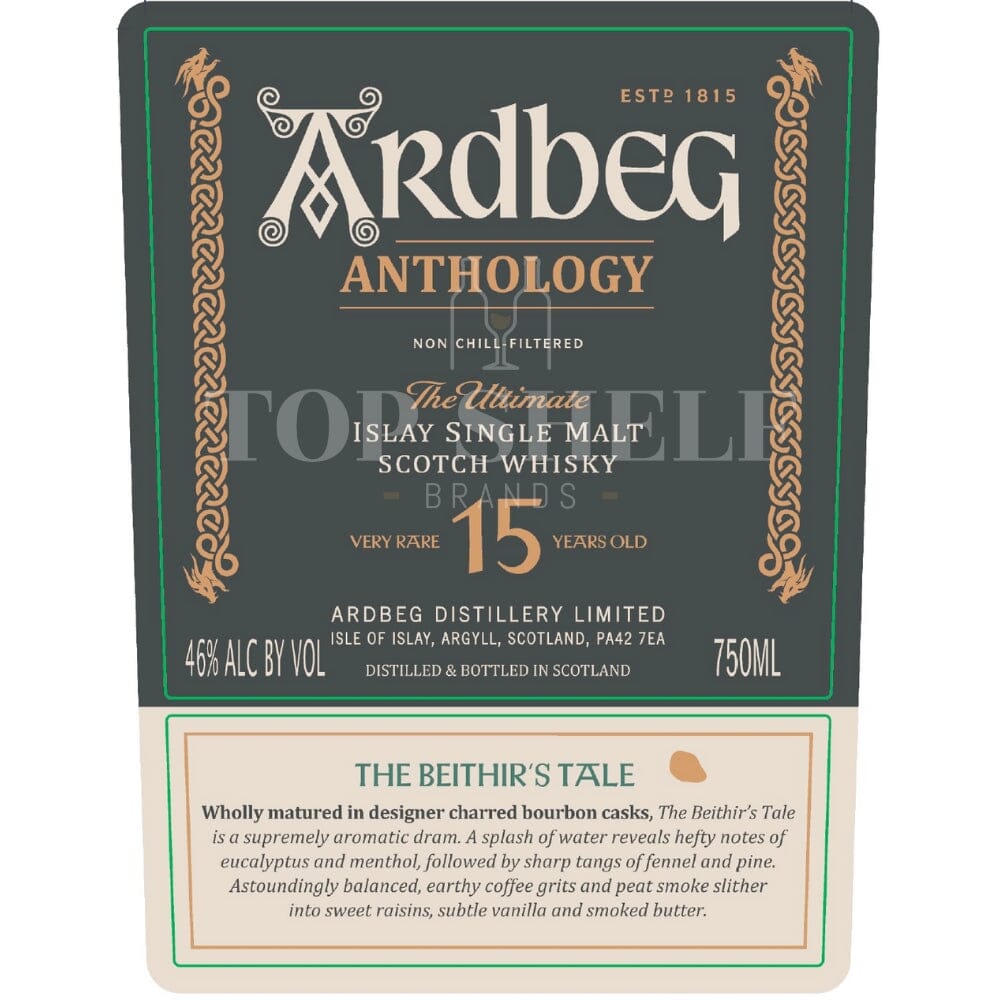 Ardbeg Anthology The Beithir’s Tale 15 Year Old Scotch Ardbeg 