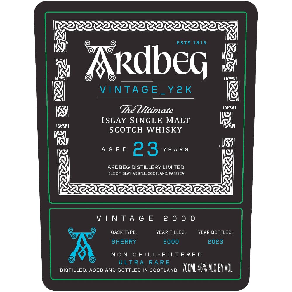 Ardbeg Vintage_Y2K 23 Year Old Scotch Ardbeg 