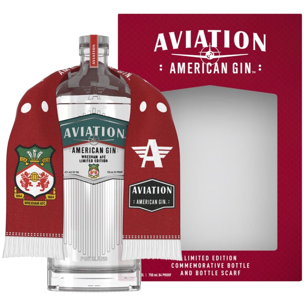 Aviation Gin Wrexham AFC Scarf Gift Set Gin Aviation 