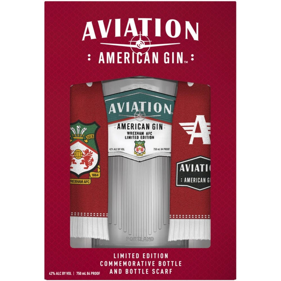 Aviation Gin Wrexham AFC Scarf Gift Set Gin Aviation 