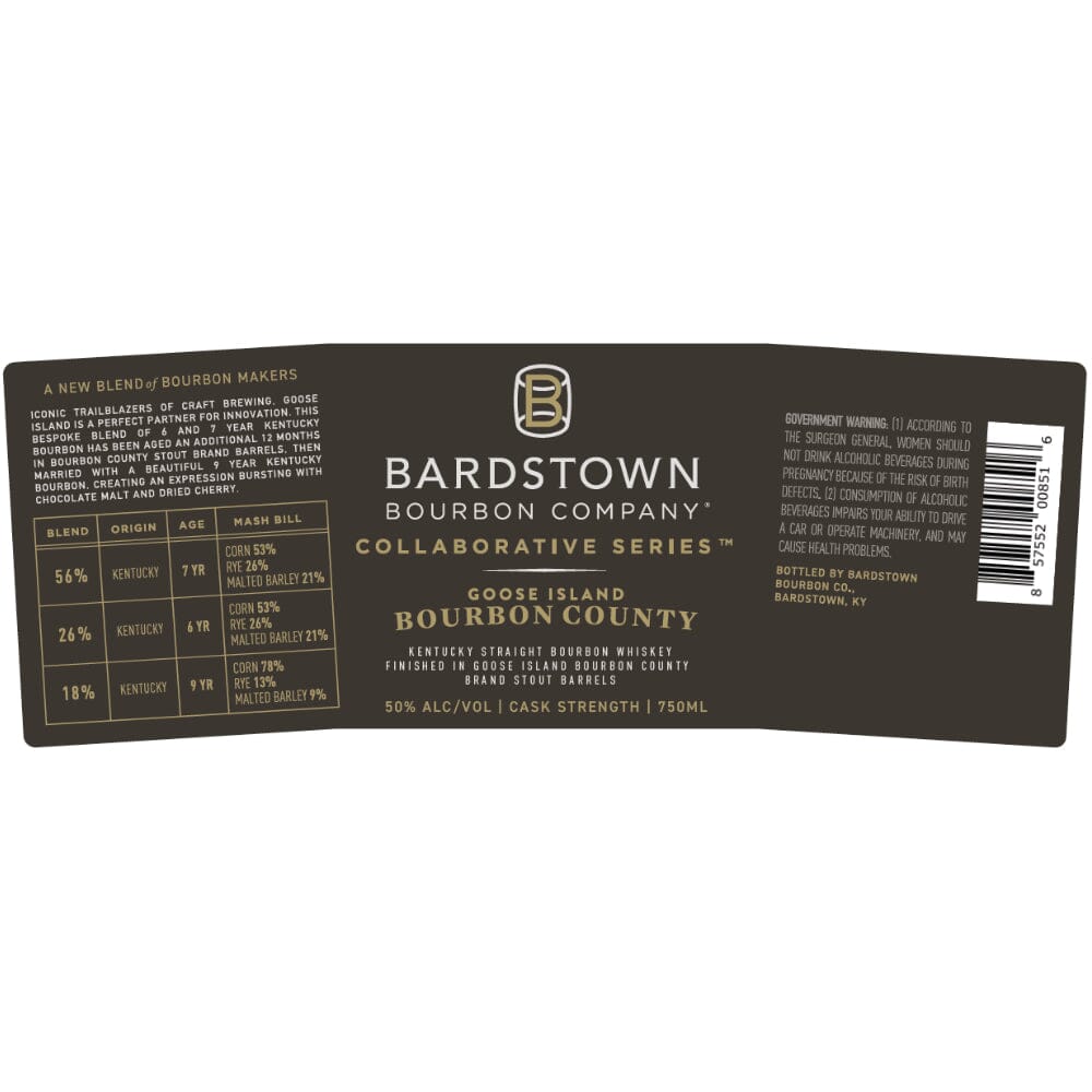 Bardstown Bourbon Collaborative Series Goose Island Cask Strength Bourbon Bourbon Bardstown Bourbon Company 