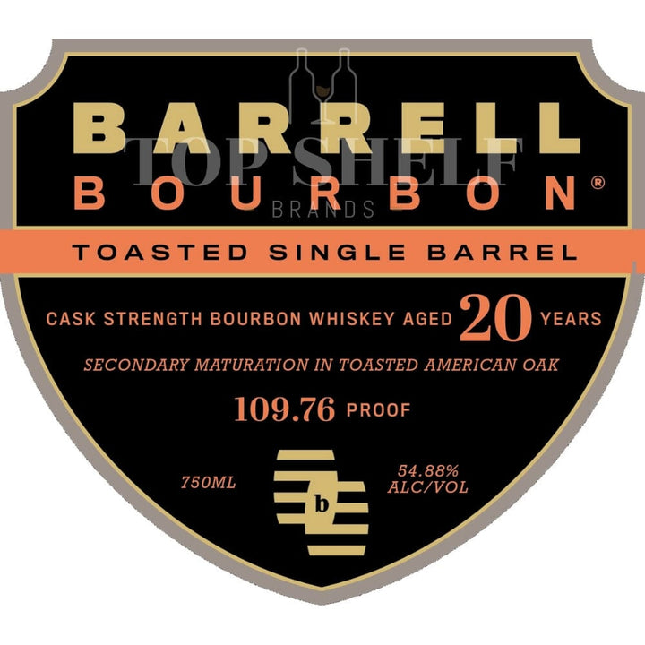 Barrell Bourbon 20 Year Old Toasted Single Barrel Bourbon Bourbon Barrell Craft Spirits 