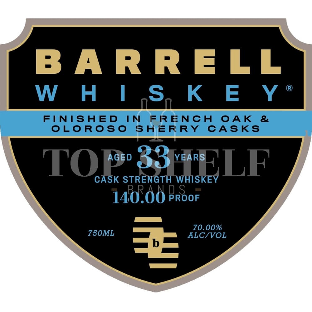 Barrell Whiskey 33 Year Old Cask Strength Canadian Whisky Barrell Craft Spirits 